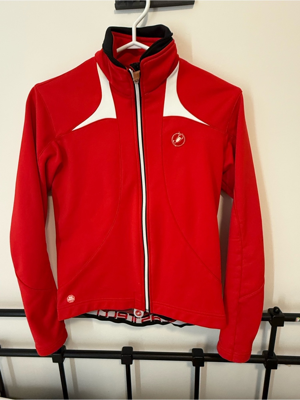 Women’s Red Ski Jacket with White Accents by Castelli